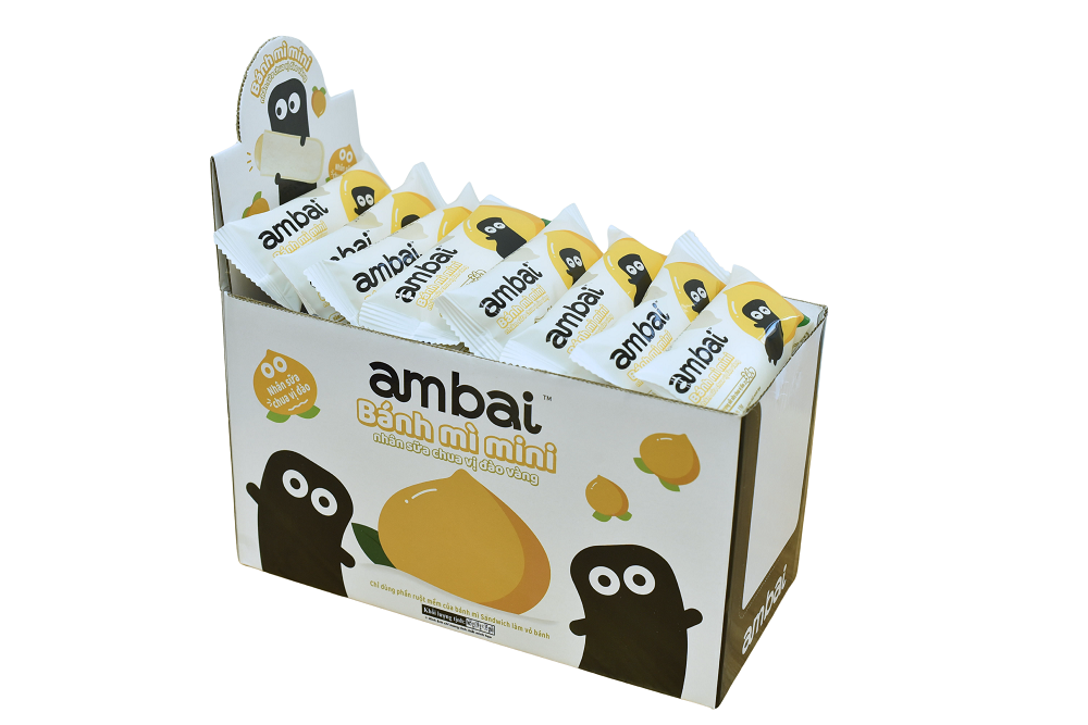 HỘP BÁNH MÌ MINI NHÂN SỐT SỮA CHUA 35 CÁI (Vị đào)