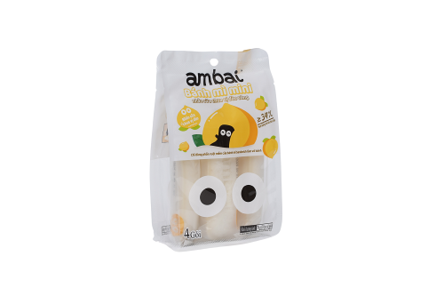 BÁNH MÌ MINI NHÂN SỐT ĐÀO VÀNG DẠNG TÚI 4 CÁI